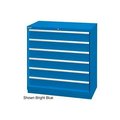 Lista International Lista 40-1/4"W Drawer Cabinet, 6 Drawer, 72 Compart - Bright Blue, Keyed Alike XSHS0900-0605BBKA